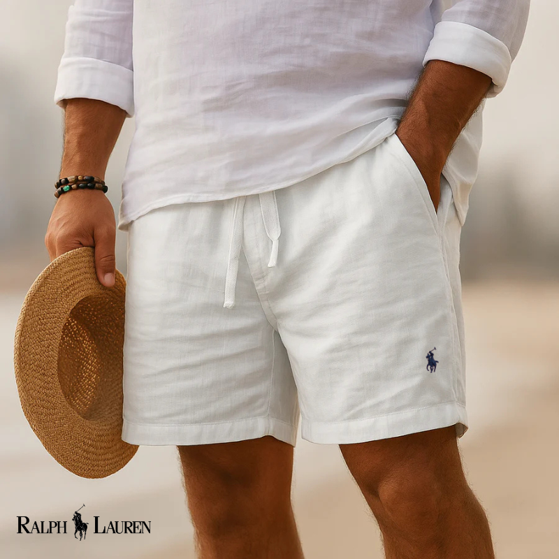 RALPH LAUREN - Lněné šortky