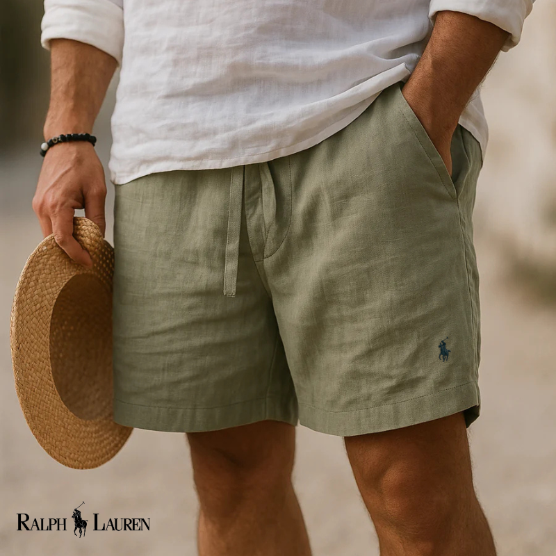 RALPH LAUREN - Lněné šortky