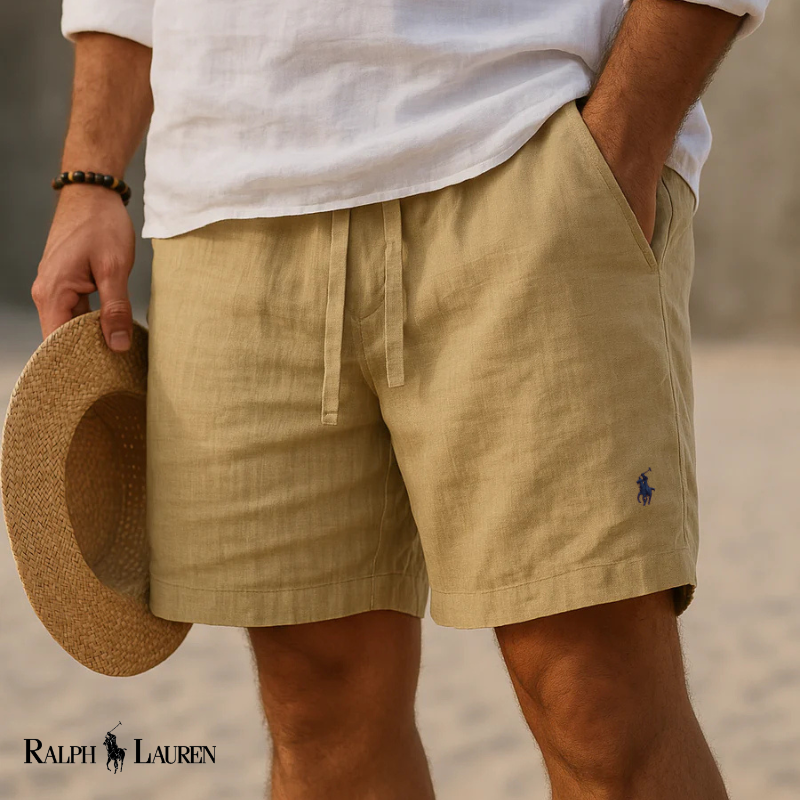 RALPH LAUREN - Lněné šortky