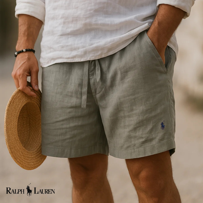 RALPH LAUREN - Lněné šortky