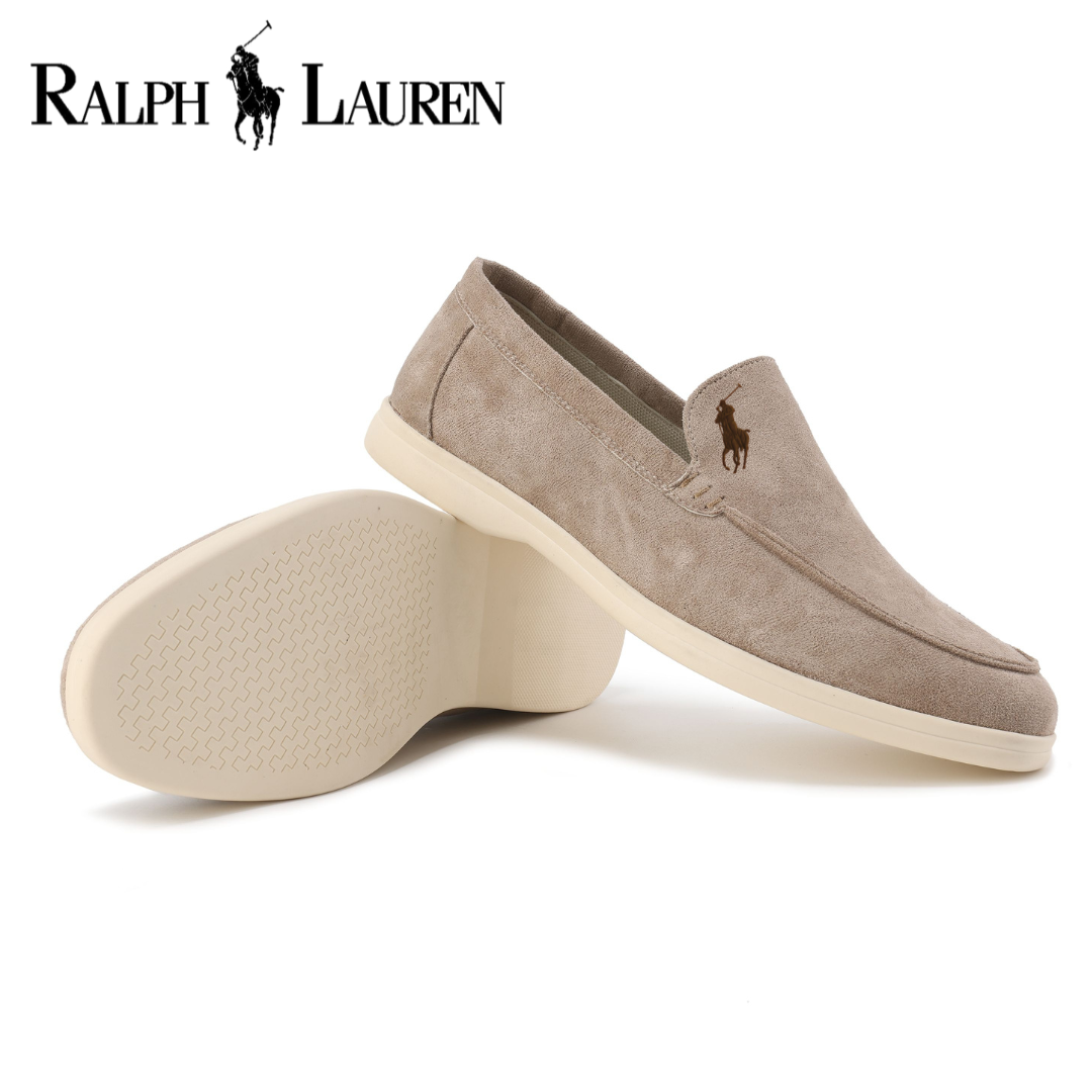 RALPH LAUREN - Elegantní semišové mokasíny